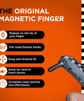 Grip Ready Magnetic Glove Pick Up Tool With Powerful Tip Magnet for quick grab and placement of small ferrous objects