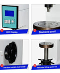Heavy Duty Digital Rockwell Hardness Tester For Plastic Testing features LED display and diamond anvil for precision.