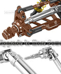 Upgraded RC Car Parts Kit For 1 By 10 Jato 4X4 Brushless VXL Driveshafts and detailed close-up of suspension components