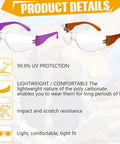 Unisex Safety Glasses Bulk Pack 84 Pairs With Polycarbonate Lens, Clear Anti Scratch Eyewear in purple and orange frames