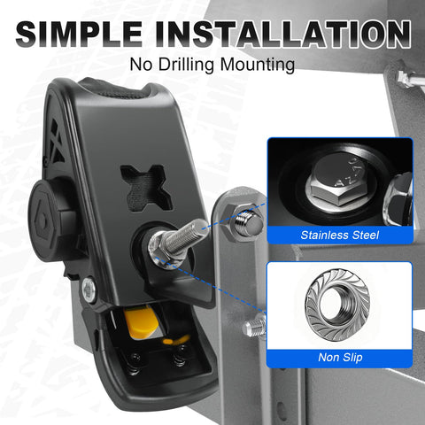 Bolt On Boat Ratchet Straps With Retractable Transom Tie Downs 2x50 Inches 2200 Lbs Break Strength installation process
