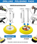 All In One 160 Pieces 3 Inch Sanding Discs Polishing Kit with pneumatic and electric tool attachments