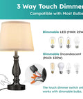 Two Pack Touch Lamp Control Module With Three Level Dimming For Desk Lamps Sensor Replacement Kit With Wire Caps Easy Install No Fuss Works With Lamps That Have Metal Bases And Dimmable LED Bulbs, black touch lamp with wire caps