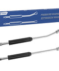 Heavy Duty Pressure Washer Extension Wand Set Two Pack With Straight And 15 Degree Curved Angled Lance Anti Slip Grip One Quarter Inch Quick Connect Extend Reach For Car Washing And More