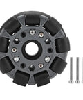 100mm Nylon Rubber Omnidirectional Wheels With Double Row Bearings For RC Cars And Robotics Smooth 360 Degree Maneuverability