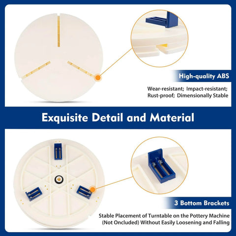 Portable Pottery Turntable Clamp For Clay Craft Adjustable Centering Tool For Ceramic Art Trimming And Sculpting details