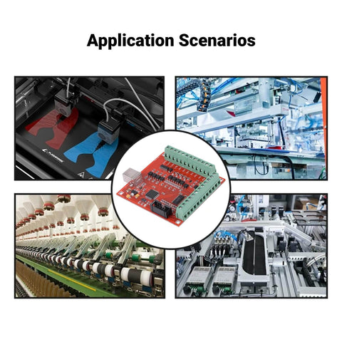 Application scenarios for 4 Axis CNC Motion Controller Board For Stepper Or Servo Motors 100KHz USB Drive