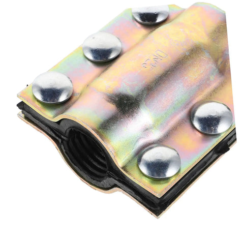 Close-up of Leak Sealer Clamp for Plastic and Metal Pipes Waterproof Pipe Repair Kit with metal bolts