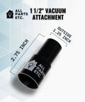 1.25 Inch Flexible Vacuum Crevice Tool With 24 Inch Reach And 2 Adapters 1.5 Inch And 1.375 Inch For Tight Spots image shows 1.5 inch adapter