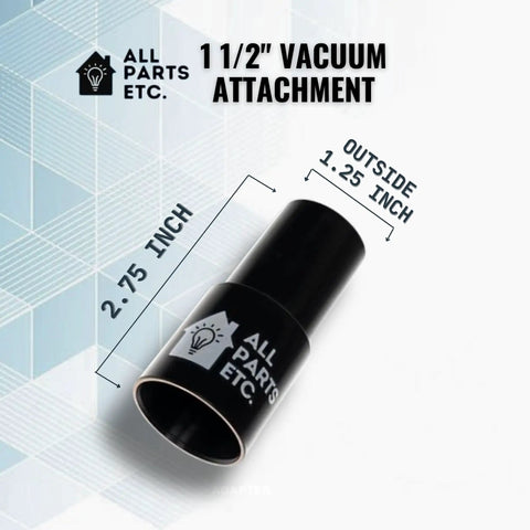 1.25 Inch Flexible Vacuum Crevice Tool With 24 Inch Reach And 2 Adapters 1.5 Inch And 1.375 Inch For Tight Spots image shows 1.5 inch adapter