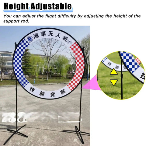 Portable Outdoor Drone Racing Hoop Kit For Backyard Obstacle Courses And Dog Agility Training with height adjustable ring