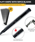 Gomake vinyl wrap tool kit with retractable 9mm knife, 4-inch felt squeegee, and blades for car wrapping.