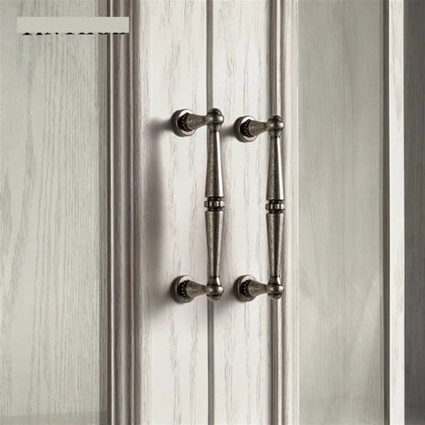 Vintage Antique Bronze Cabinet Handles And Drawer Pulls For Kitchen Cupboards, Retro Style Knobs on white cupboard doors, 1 Piece