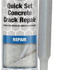 Concrete Crack Repair Sealant Quick Set Pro 8.6 Oz Limestone with visible nozzle.
