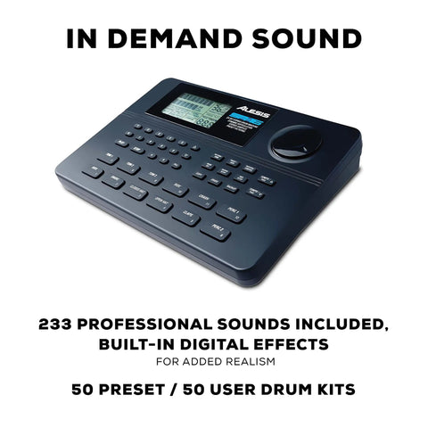 Studio Grade Standalone Drum Machine With 233 Onboard Sounds, Built In Digital Effects, Dynamic Articulation, And Seamless MIDI Connectivity