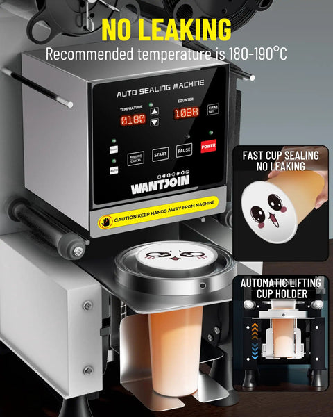 Top Tier Automatic Cup Sealer Machine For Busy Cafes Rapidly Seals Six Hundred Cups Per Hour With Smart Display Perfect For Bubble Tea Or Coffee Shop Built Different To Level Up Your Daily Beverage Grind