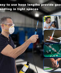 Person using MAP And MAPP Gas Soldering Mini Pen Torch Kit With 3 Foot Hose 6 Replaceable Heads Piezo Igniter