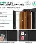 Heavy Duty Metal Garage Storage Cabinet With Doors And Adjustable Shelves 71 Inch Tall Steel Locker Organizer material features