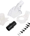 Router Dust Hood Kit for 1-1/4 Inch and 1-1/2 Inch Ports, shown with hardware and components for dust extraction in power tools.