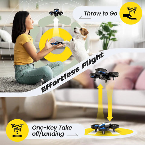 Indoor Nano Drone For Kids And Beginners With Auto Hover And Toss To Launch Circle Fly And 3D Flips Headless Mode Altitude Hold