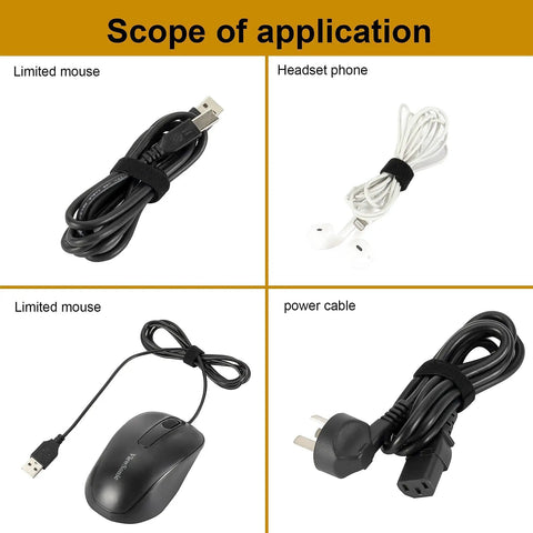 1cm Double Sided Hook And Loop Fastening Tape For Cables And Wires, Reusable Nylon Cable Tie Tape, Wire Organizer For Home And Office, Black 25 Yard Roll, Keeps Cords Neat And Tidy, Easy To Use