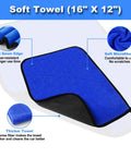 All In One Pro Grade 15Pcs Car Interior Cleaning Kit With Windshield Cleaner Tool And Detailing Brushes, blue microfiber towel