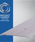 Built Tough Aluminum Commercial Flat Profile Threshold For Heavy Traffic Entryways With Draft Protection And Fire Rated UL Listed Finish