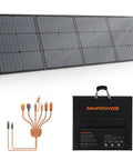 High Efficiency 220W 40V Monocrystalline Foldable Solar Panel with cables and carrying case, IP67 waterproof design