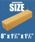 Natural Rubber Sandpaper Cleaning Stick For Woodworking Pro Grade Belt Sander Maintenance, size 8x1.5x1.5 inch block