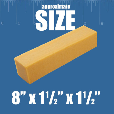 Natural Rubber Sandpaper Cleaning Stick For Woodworking Pro Grade Belt Sander Maintenance, size 8x1.5x1.5 inch block