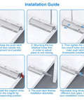 Installation steps for Push To Open Magnetic Cabinet Latches 10 Pack Heavy Duty Touch Latches For Kitchen Cabinets And Drawers No Handles No Knobs Sleek Knob Free Front Doors With Long Stroke And Easy Press Release displayed in detailed guide.