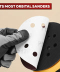 5 Inch Sanding Discs Hook And Loop 150 Piece Assorted Grit Pack For Orbital Sander being applied to a sander