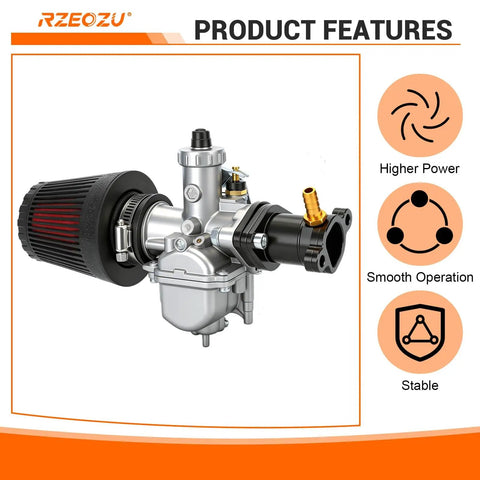 Predator 212 Stage 2 Carb Kit With VM22 Carburetor And Exhaust for Predator 196cc 224cc Engines close-up view.