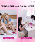 Acrylic Nail Clippers With 15 Magnetic Sizers For Long Gel Nails, Adjustable Stainless Nail Trimmer for home and salon use setup