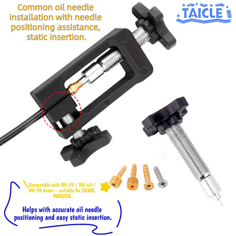 2 In 1 Bicycle Hydraulic Hose Cutter And Needle Driver Tool For MTB And Road Bikes, olive banjo fitting install