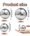 11 Piece Disco Ball Cake Decorations Set With Mirror Ball Toppers For Cakes And Party Tables Includes 4 Sizes 8cm 6cm 4cm And 2cm
