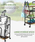 Golf Bag Storage Cart With Wheels Organizer For A Single Golf Bag And Gear Ideal For Home Garage Club Shed Or Basement