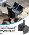 Universal Suspension Strut Spreader Tool With Double Ended Hub Clamp for knuckle separation on a metal surface