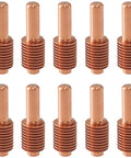 10 copper electrodes from 10Pcs 120926 Electrodes And 10Pcs 120931 Nozzle Tips For 1000 1250 1650 Plasma Cutting Consumables Replacement Kit