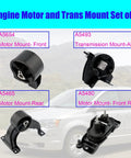 Engine Mount Set Of Four For 2008 2009 2010 Chrysler Town And Country And Dodge Grand Caravan 3.3L 3.8L 4.0L Replaces OE