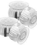 Furniture Caster Wheels ABS Portable Base Silent Movement for Cabinets, clear design with small rounded wheels for easy mobility.