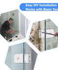 Two Pack Replacement Glass Shower Door Hinges For One Quarter Inch Thick Doors, Frameless Style being installed easily