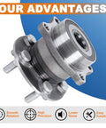 Rear Wheel Hub Bearing Assembly Two Pack Drop In Bolt On Fits 2009 2013 Subaru Forester 2010 2014 Outback 2013 2016 BRZ
