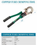 Copper Pipe Fitting Crimping Tool Built Tough Workhorse With 1/2 Inch 3/4 Inch And 1 Inch Jaw Rotatable Head Aluminum Alloy Body