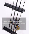 Vertical Fishing Rod Holder Rack for Garage Wall and Ceiling Mount Black 1 Pair Durable Fishing Pole Holders installed with rods