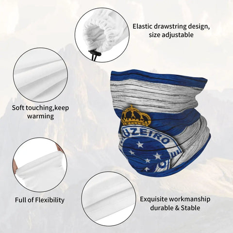 Unisex Microfiber Neck Warmer Face Mask For Cold Weather Outdoors Bandana Style Gaiter with adjustable drawstring