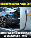Heavy Duty 50 Amp Rv Ev Extension Cord Nema 14 50P To 14 50R 3Ft Power Cable for EV charging with smooth plug.