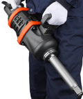 1 Inch Air Impact Wrench With Extended Anvil Knocking Out 5175 Ft Lbs Of Beast Mode Torque for heavy duty tasks in hand.