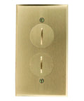 Tamper-Resistant Weather-Resistant 1-Gang Floor Box Kit With Screw Cap Cover For Wood Tile Carpet Floors, brass cover
