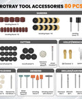 Rotary tool kit, 4V cordless, grey with 80 accessories (sanding/grinding/polishing) by Amazon